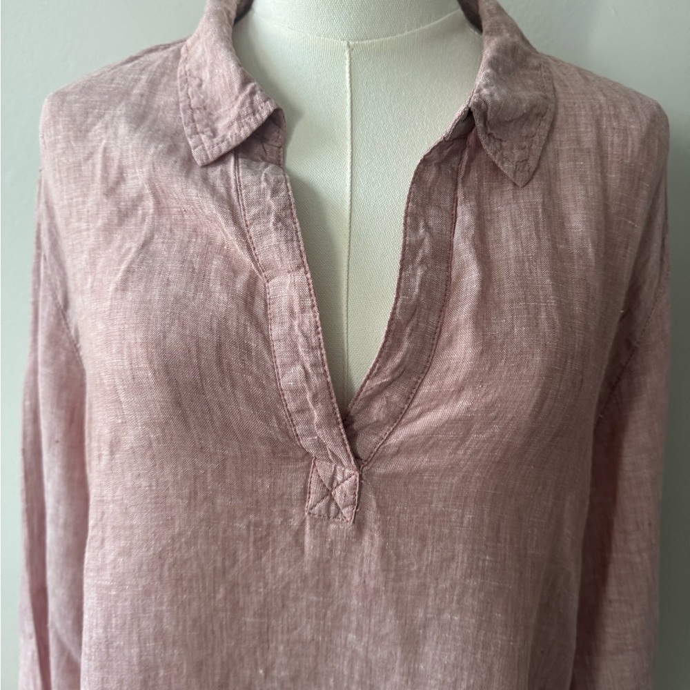 Sigrid Olsen Mauve Linen Tunic Top - Size 1X - Picture 4 of 14